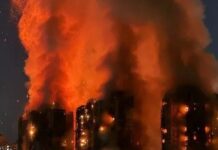 हांगकांग में सात इमारतों में लगी भीषण आग, देखें वीडियो