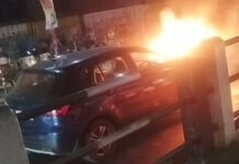 आग का गोला बनी कार, हल्द्वानी के युवक थे सवार, देखें वीडियो