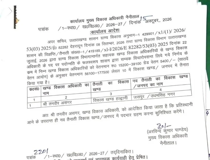 सीडीओ ने किए पांच बीडीओ के तबादले, देखें सूची